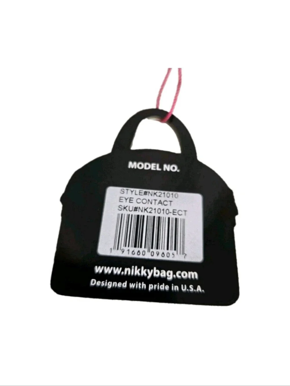 Nikky by Nicole Lee Slim Cosmetic Bag Makeup Travel Zipper Pouch Black Pink NWT